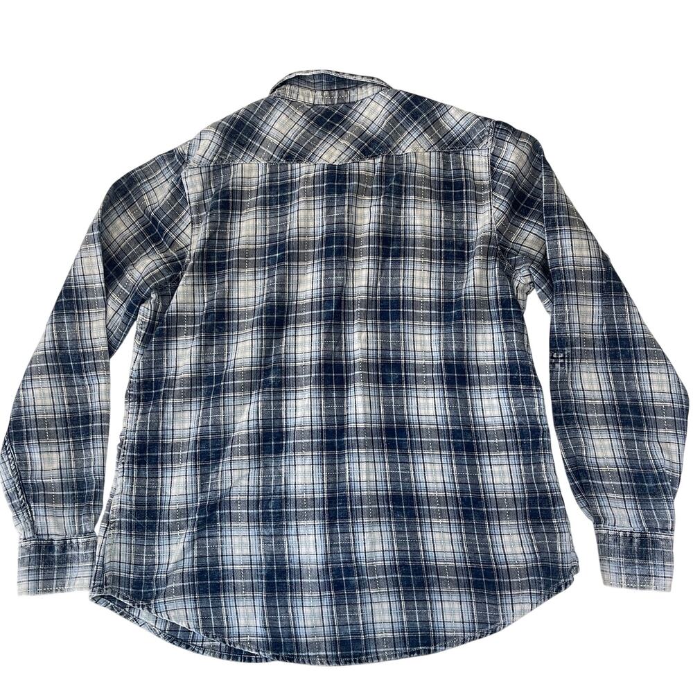 Orvis Blue Plaid Button Down Shirt Cotton Western Size Womens Large - Picture 2 of 7